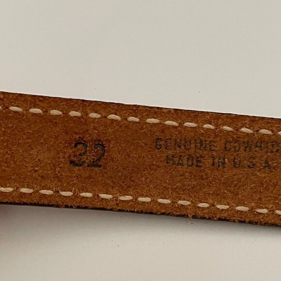 Handmade Set of Two Brown Leather Snap Closure Cowgirl Cuff Bracelets Large - Picture 12 of 12